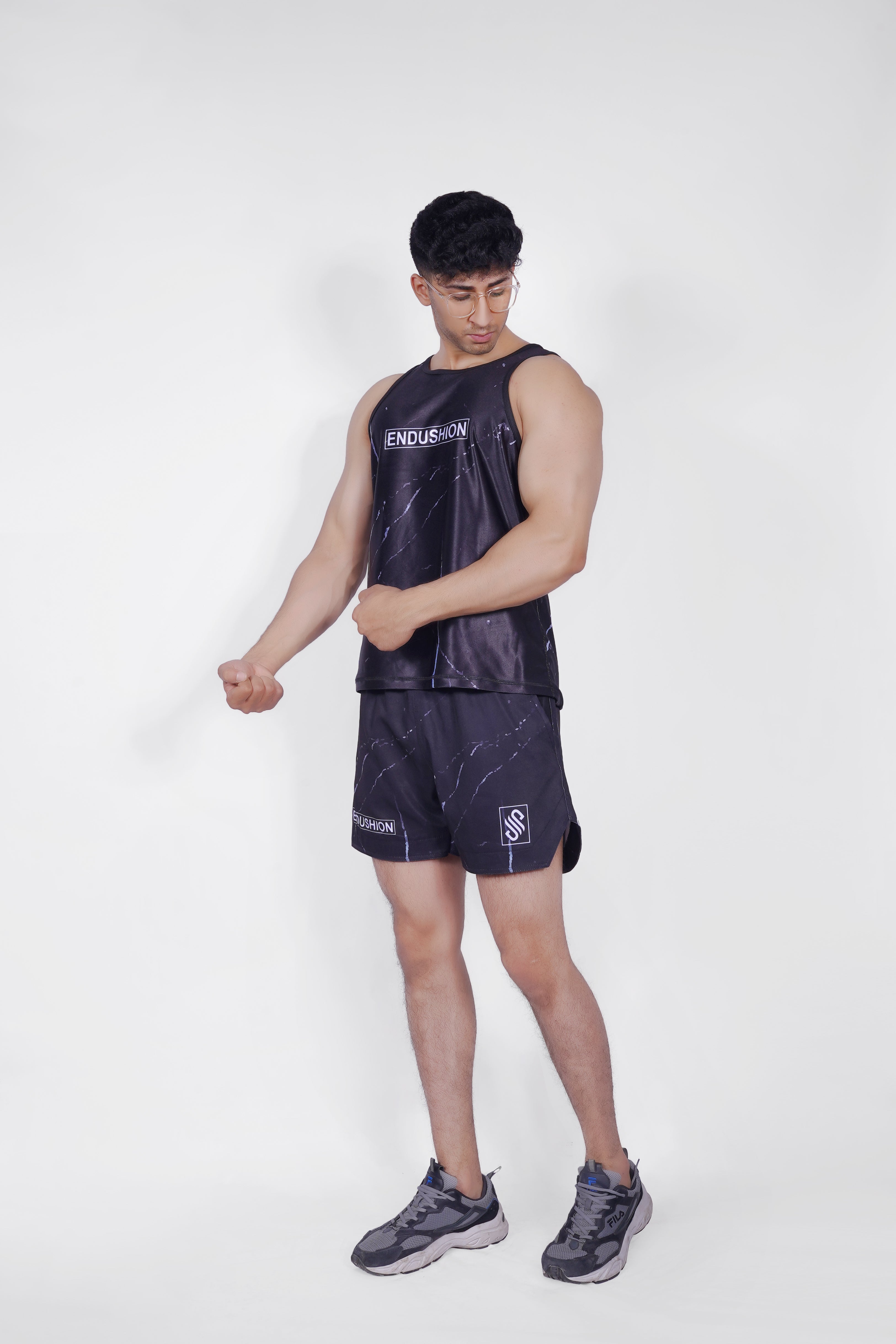 Endushion Marble Grapplin Shorts - Premium Blend-Endushion