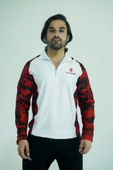 Pulse Flex 1/4 zip Black & Red camouflage