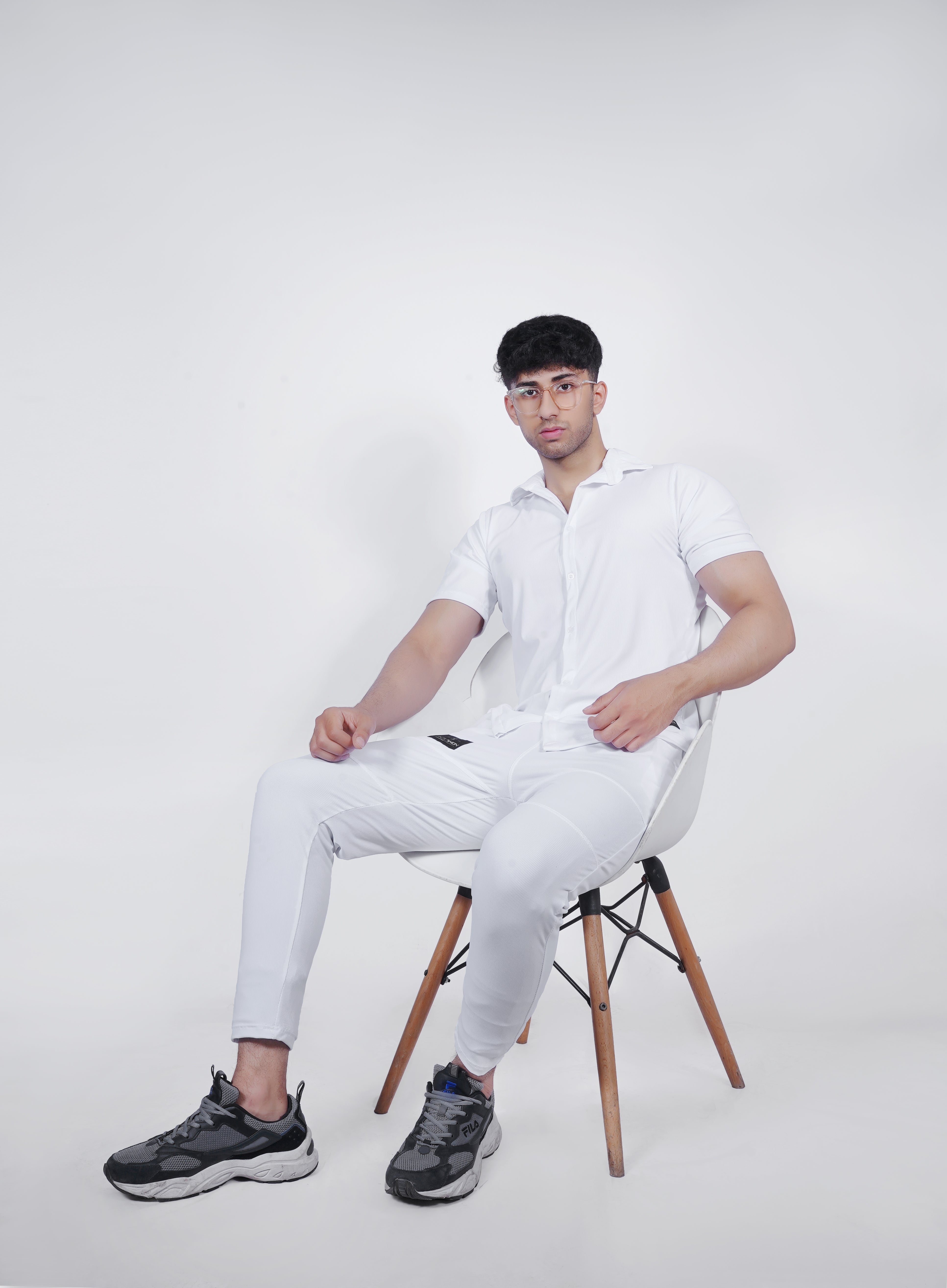 Endushion Fusion Flex White Tracksuit - Stretchable Fabric-Endushion