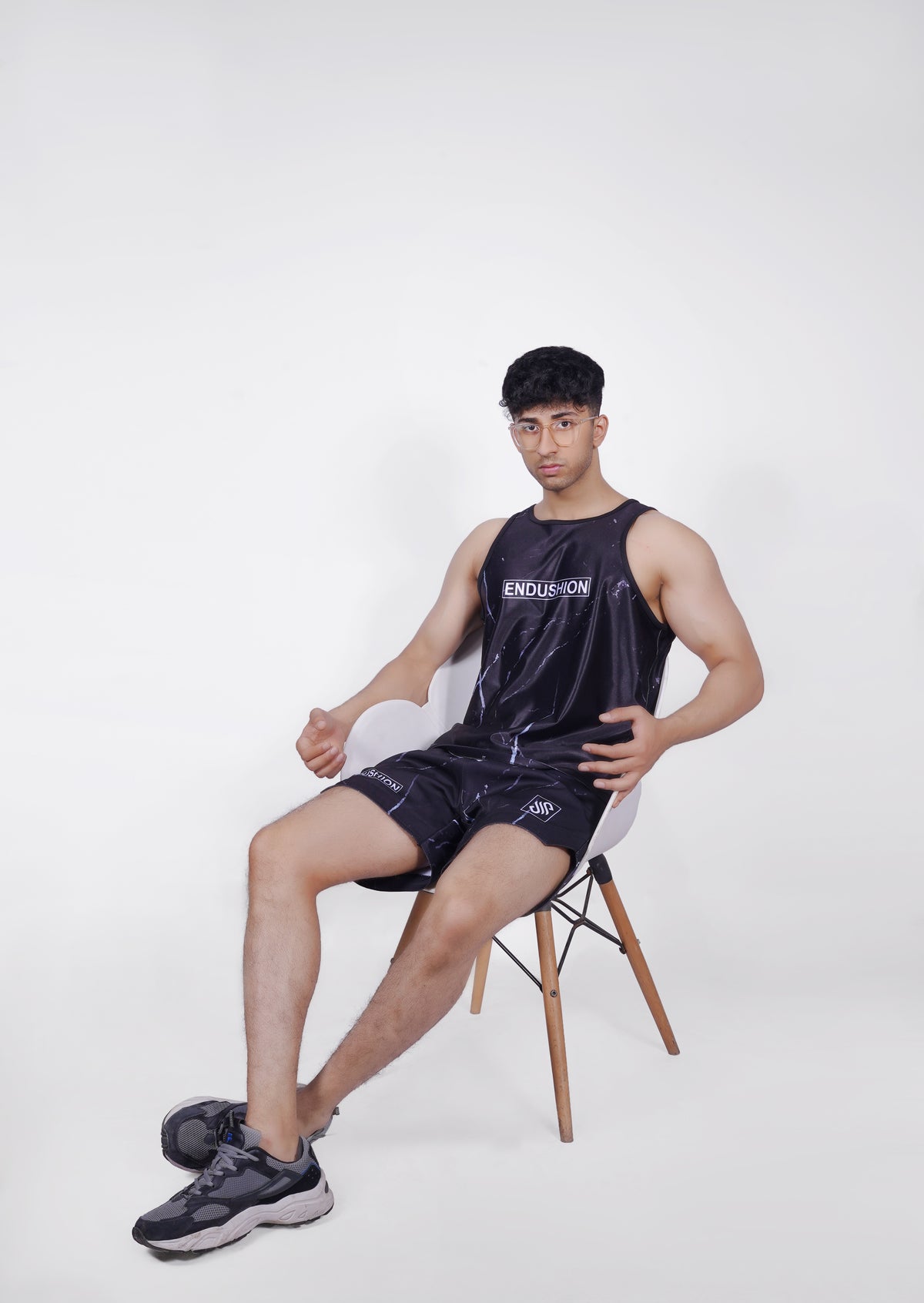 Endushion Marble Black Tank Top - Stretchable Blend-Endushion