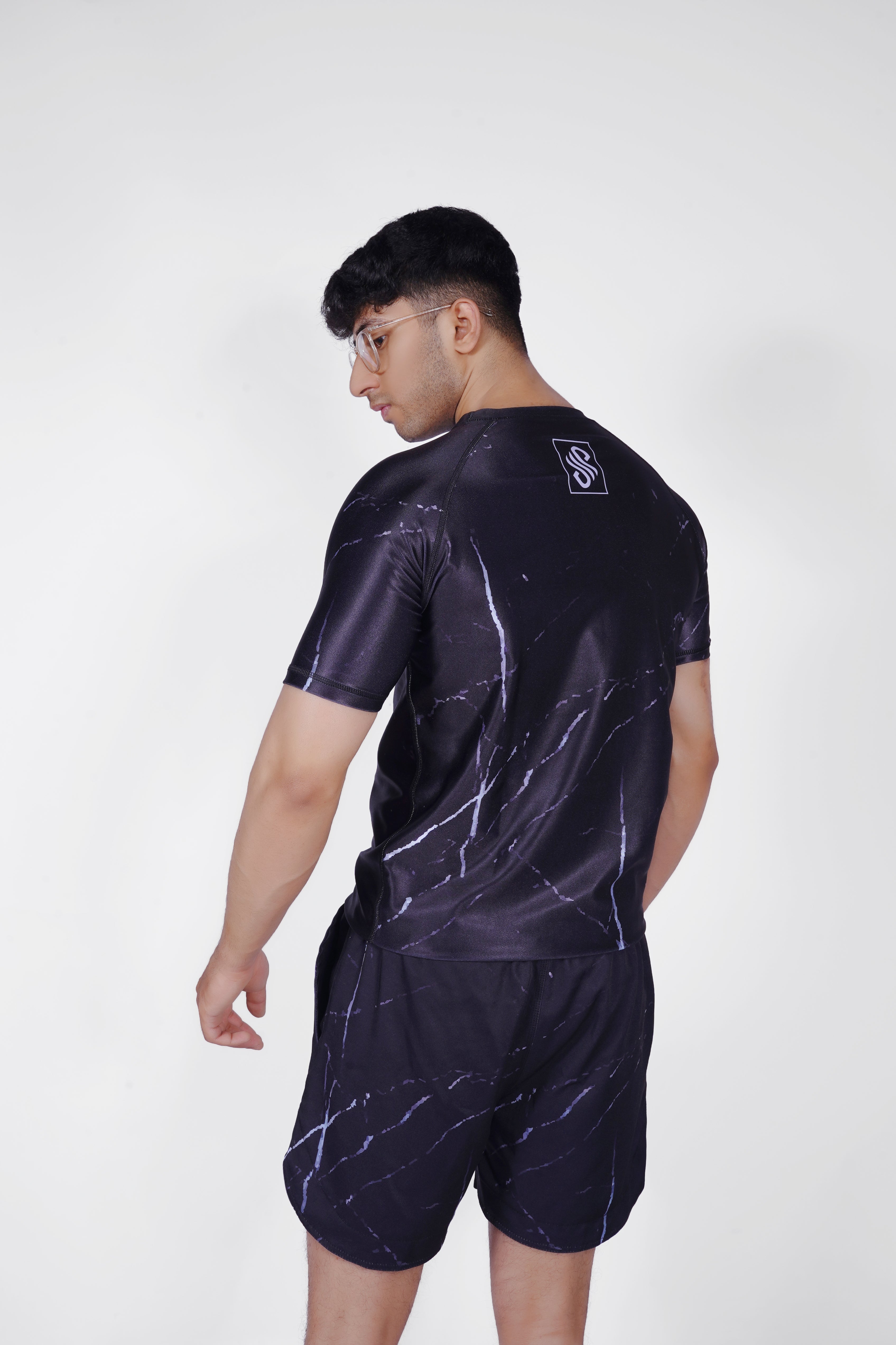 Endushion Marble Black Rashguard - Stretchable Blend-Endushion