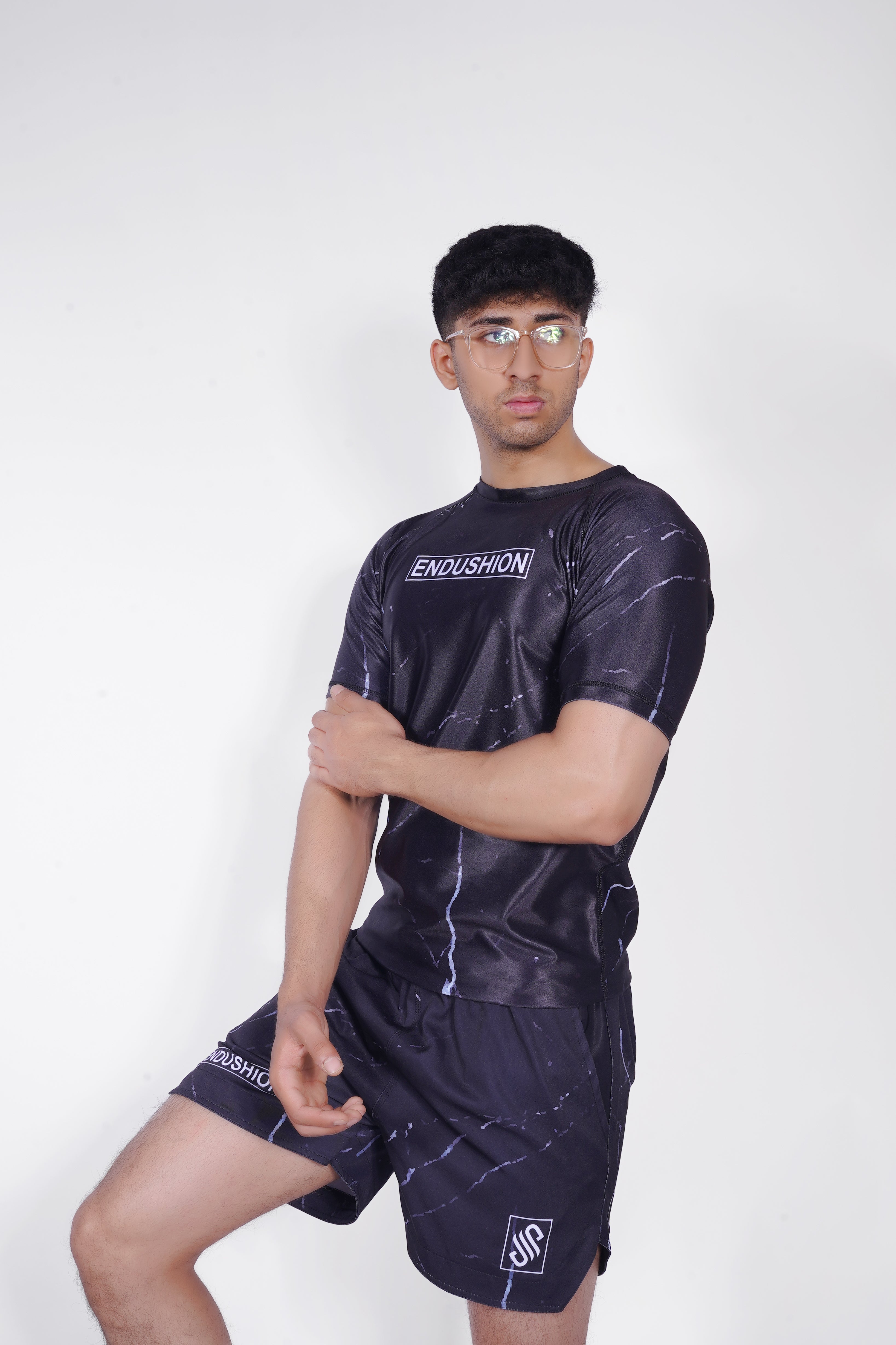 Endushion Marble Black Rashguard - Stretchable Blend-Endushion